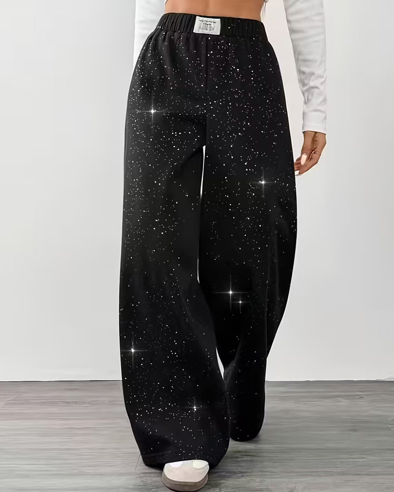 High-Waisted Slim Casual Sweatpants