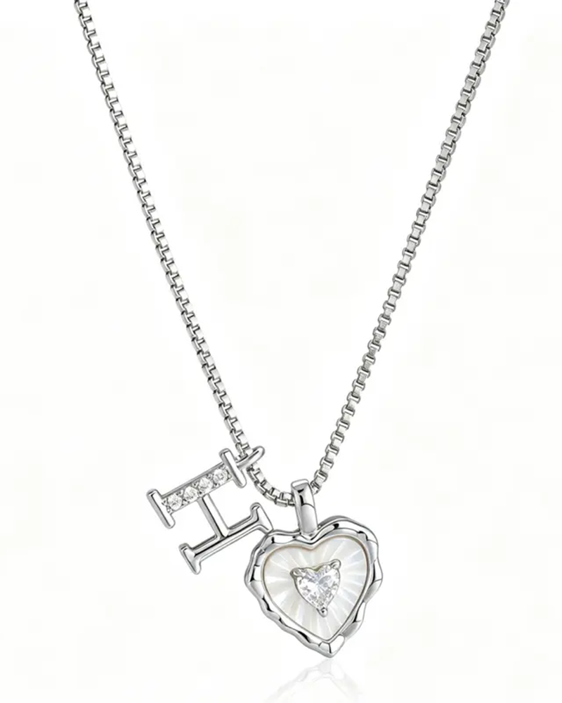 A–Z Micro Pave Letter Pendant Necklace