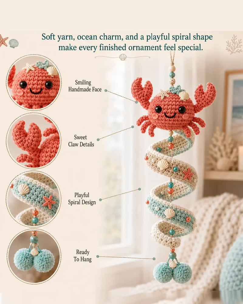 Ocean Wind Chime Knitted Material Bag