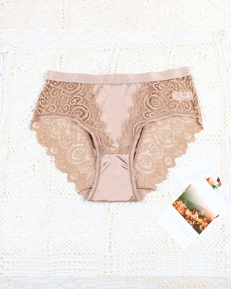 Women's High Waist Contrast Panties Set