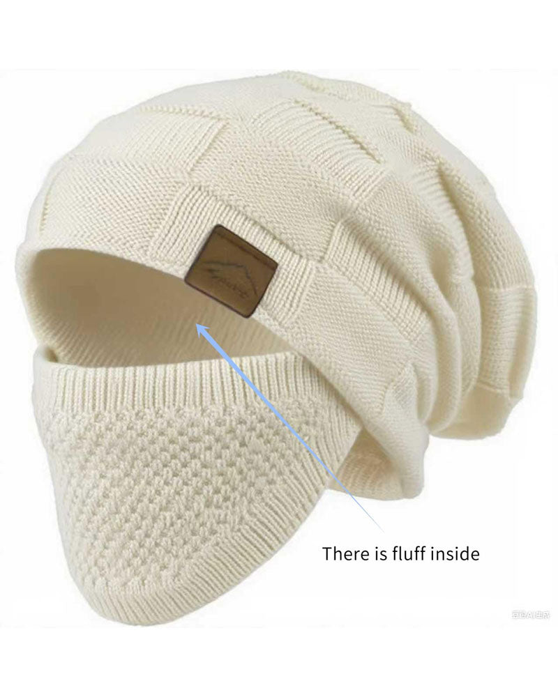 Knitted Hat Mask Set Winter Beanie Face Ear Cover