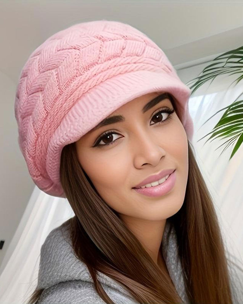 Womens Cable Knit Winter Slouchy Beanie Hat Soft Warm Stretchy