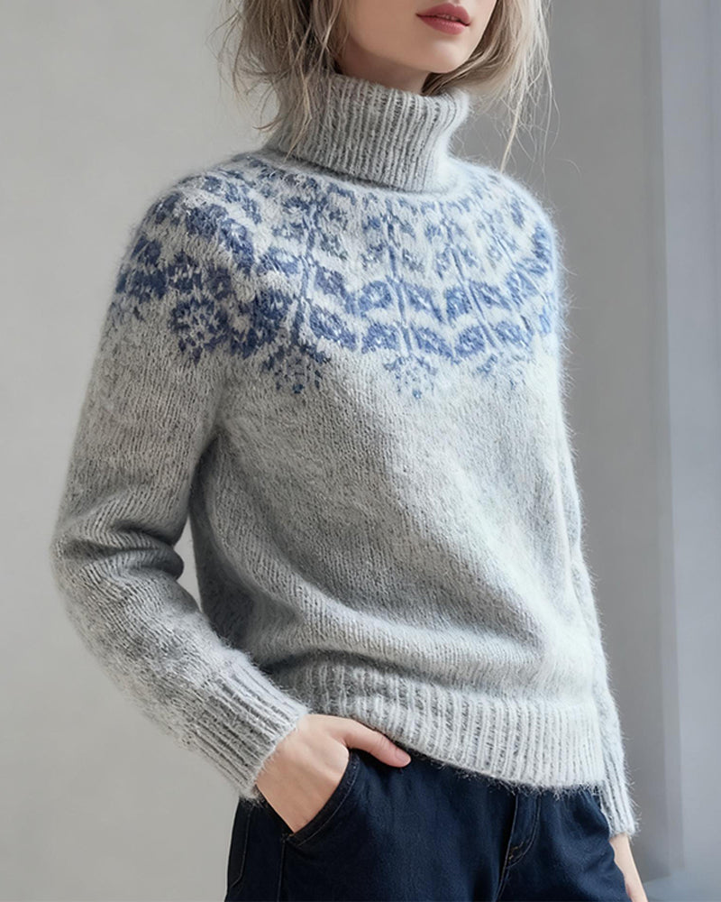 Fashionable Turtleneck Casual Pullover