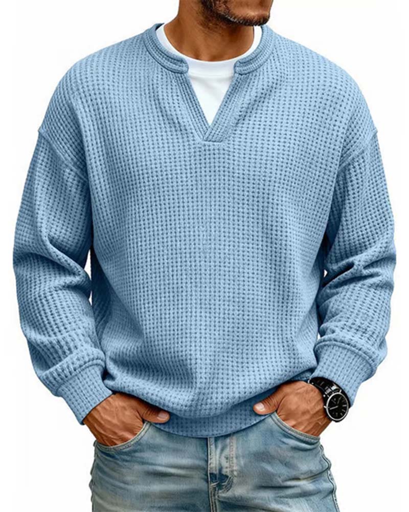 Men's Crewneck Fake Layered Sweatshirt