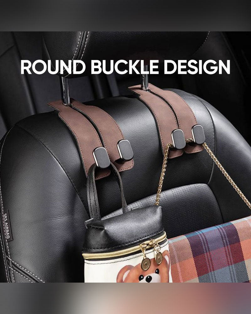 Suede Leather Car Seat Hook