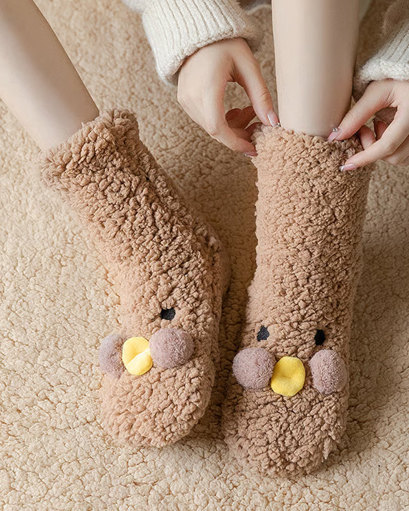 Cute Plush Dog Socks