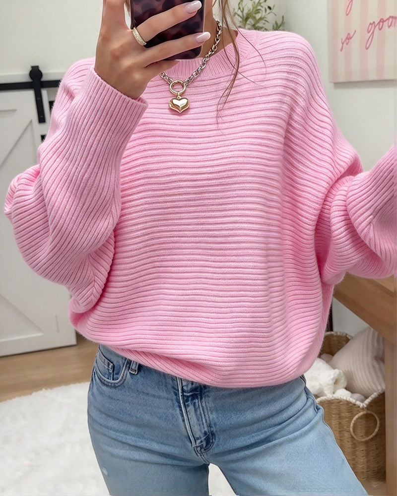 Stylish Batwing Sleeve Pullover