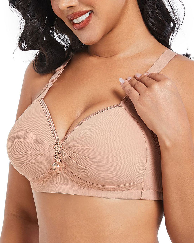 Three-Row Hook Bra