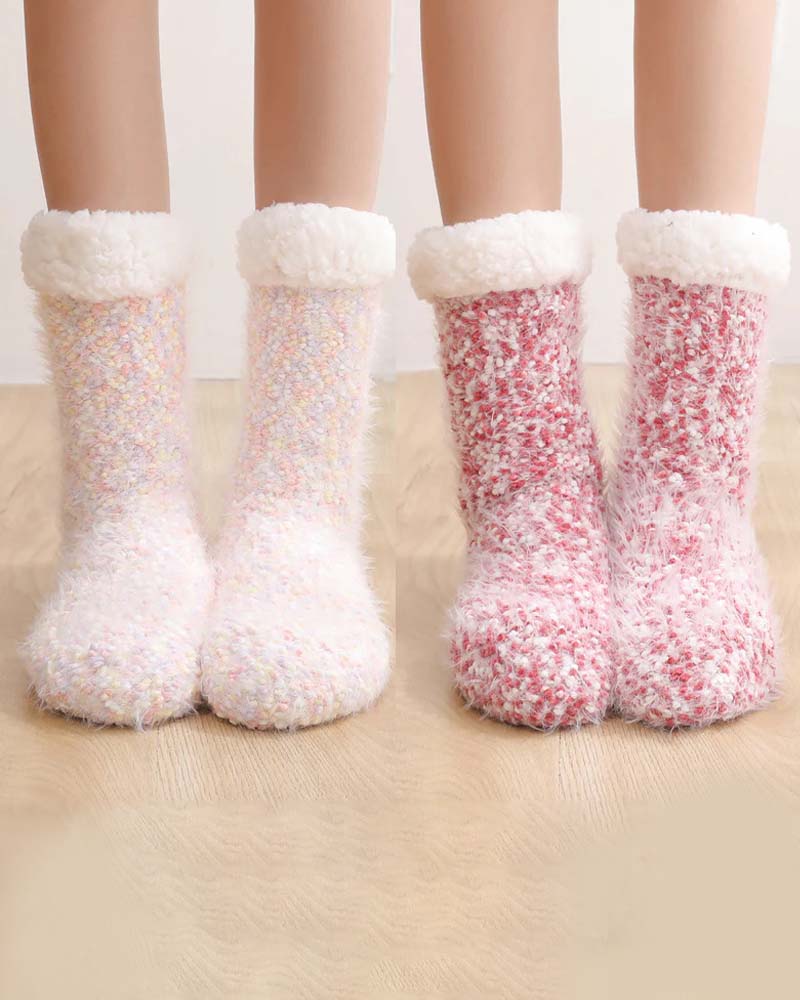 Cozy Lounge Slipper Socks with Grippers
