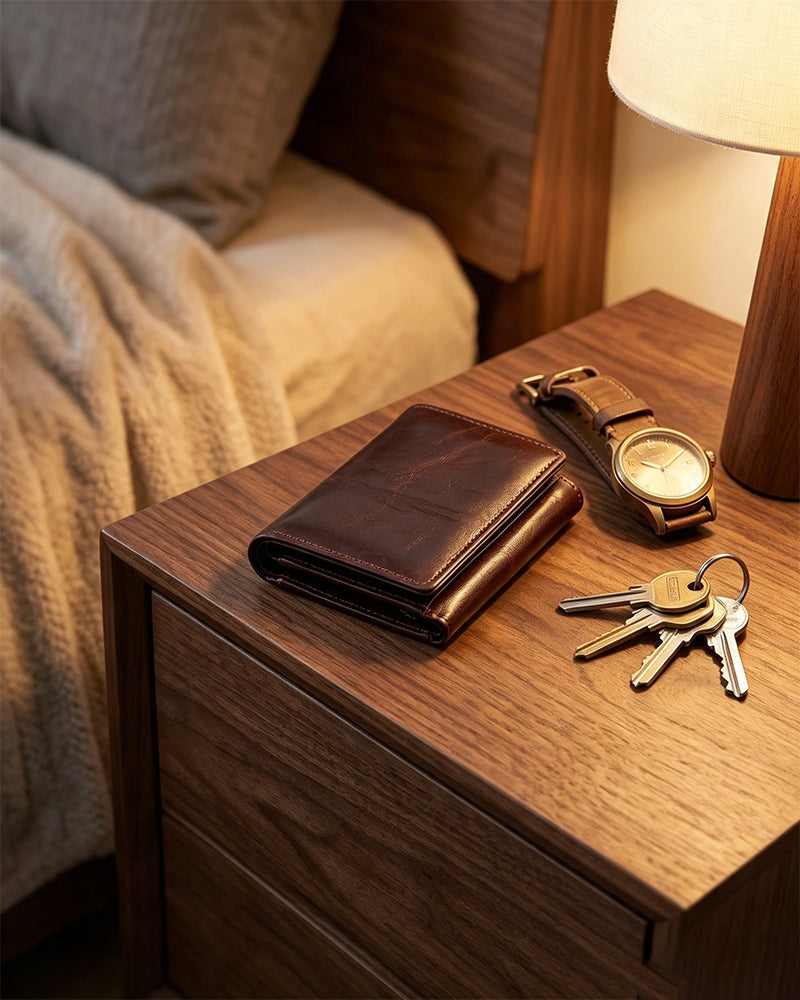 Men's Genuine Oil-Wax Cowhide RFID Wallet
