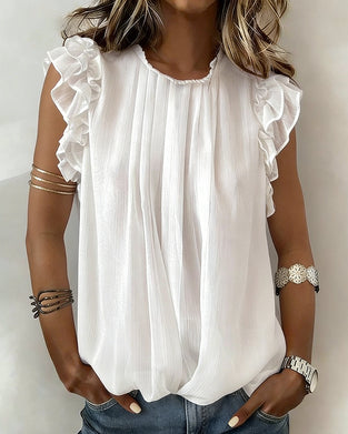 Lotus Leaf Sleeveless Temperament Tank Top