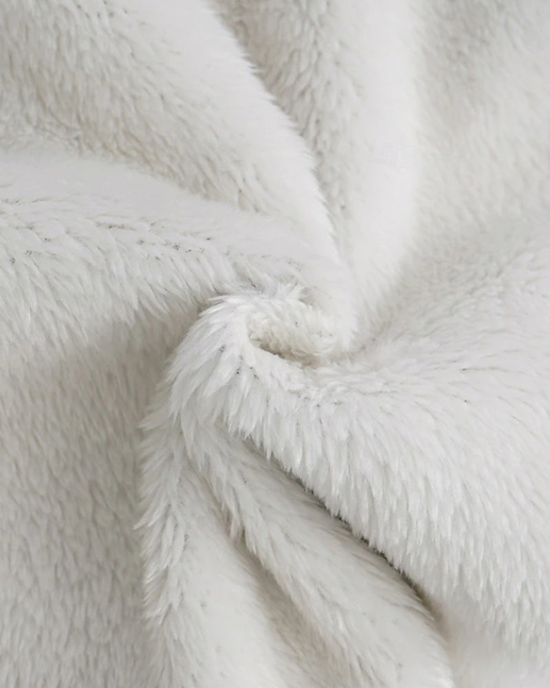 Letter printed fleece casual pants