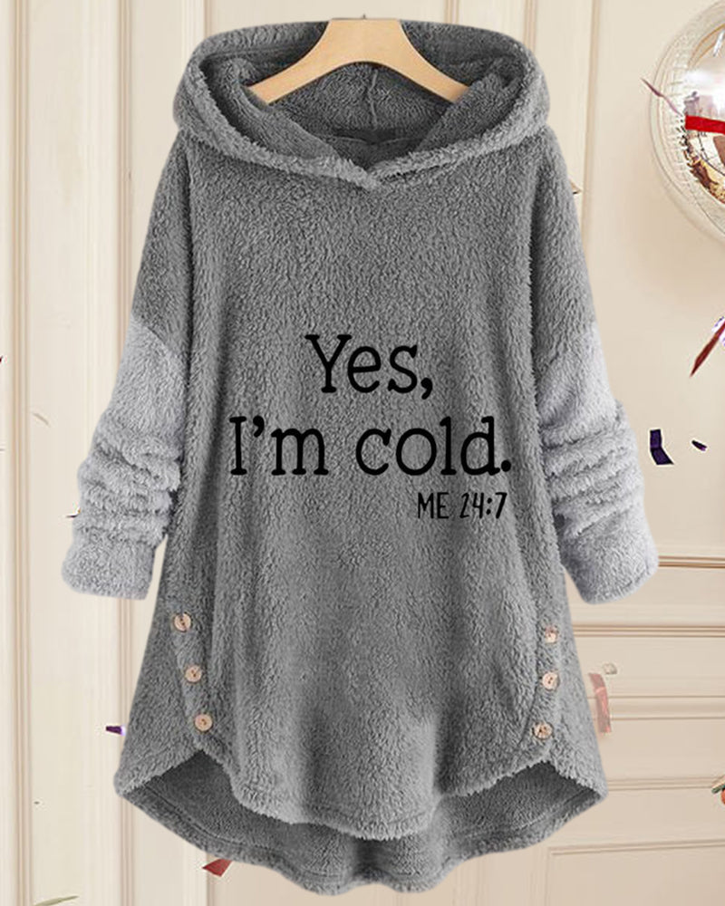 Casual Long Sleeve Hoodie Printed Tunic Top