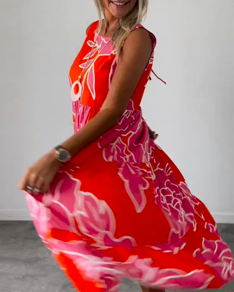 Women's patchwork printed dress