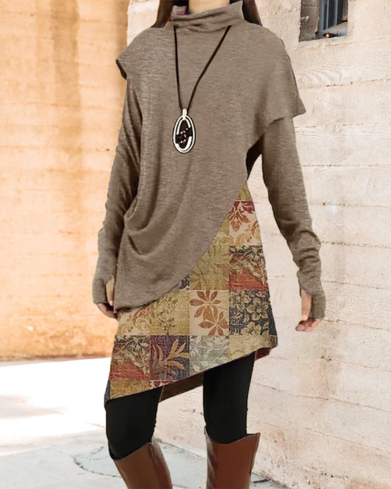 Retro Patchwork Dress