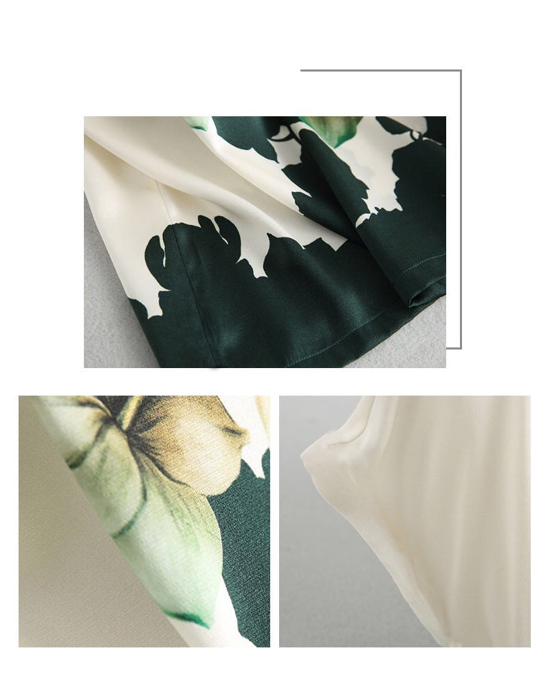 Printed ice silk short-sleeved t-shirt