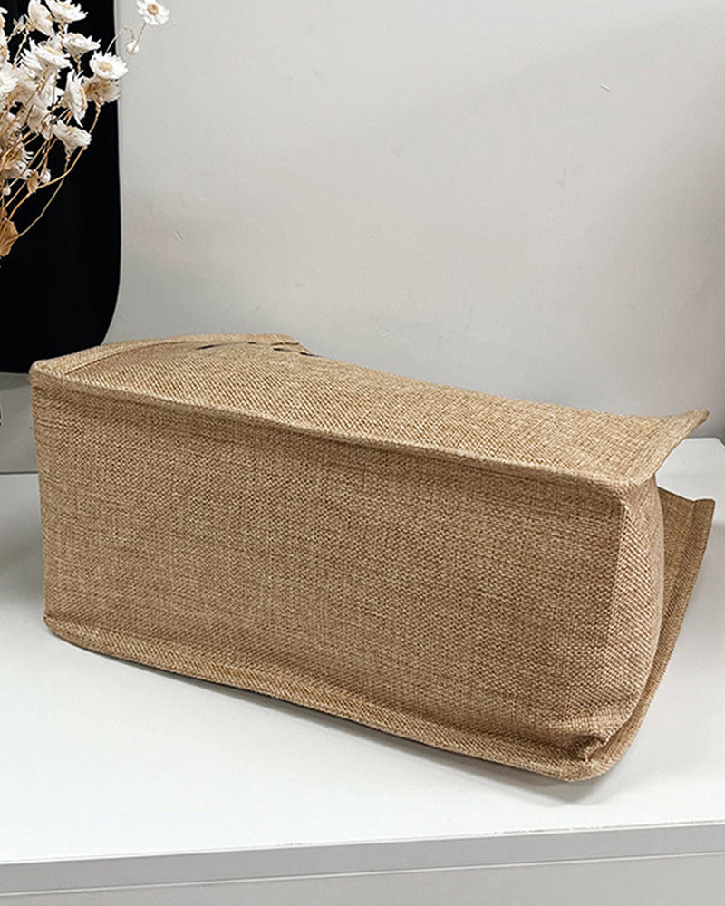 Portable Linen Large Capacity Shoulder Bag