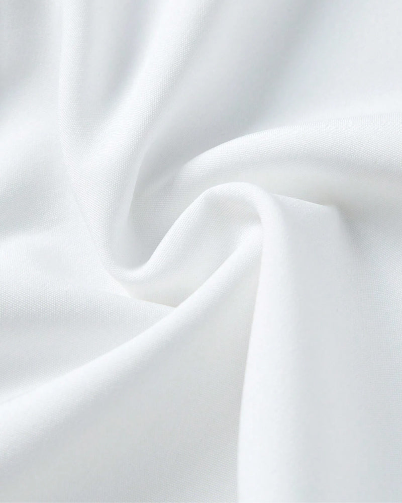 Lapel ruffled solid color shirt