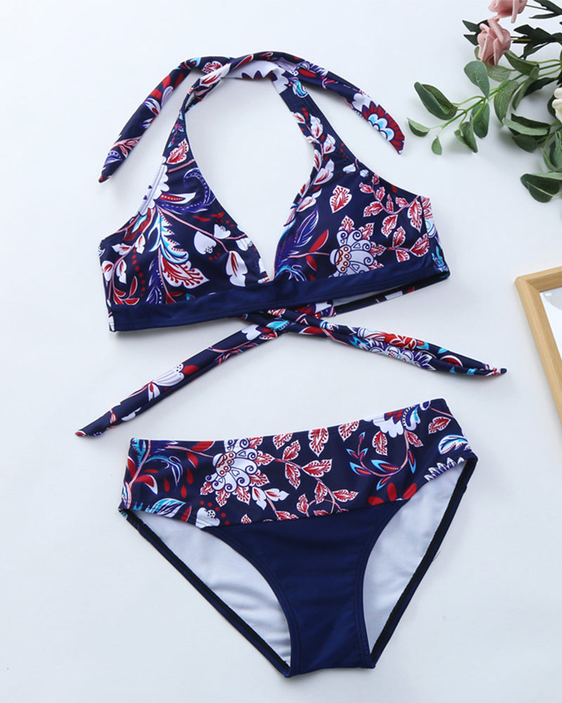 Floral pattern bikini set