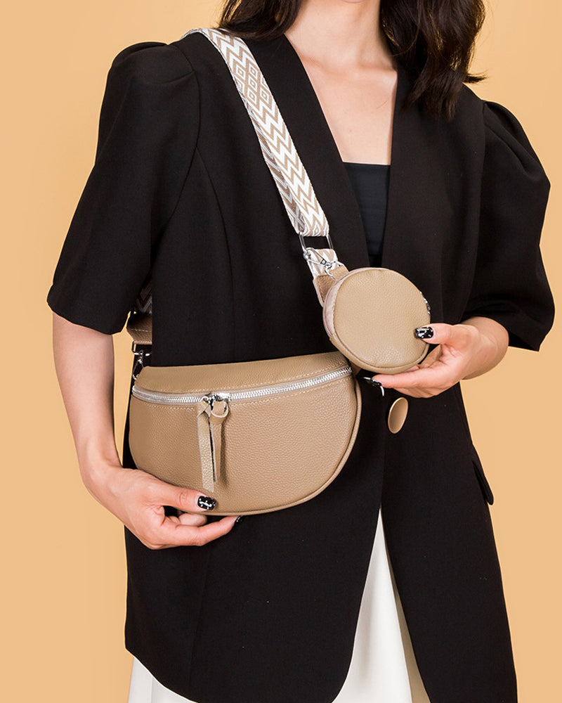 Women's shoulder crossbody saddle bag