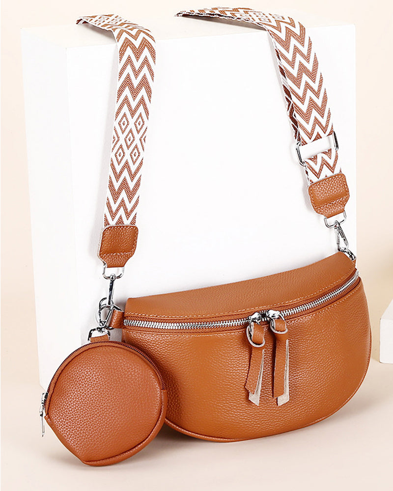 Women's shoulder crossbody saddle bag