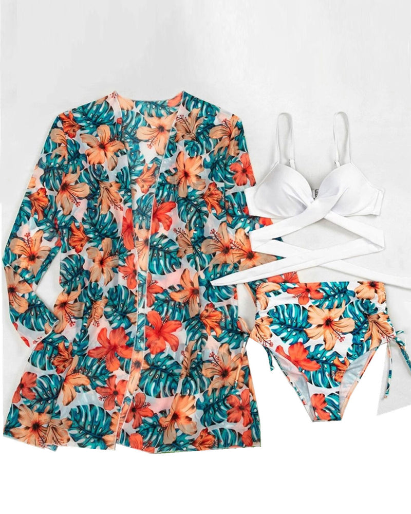 Floral Print Bikinis and Cover Up
