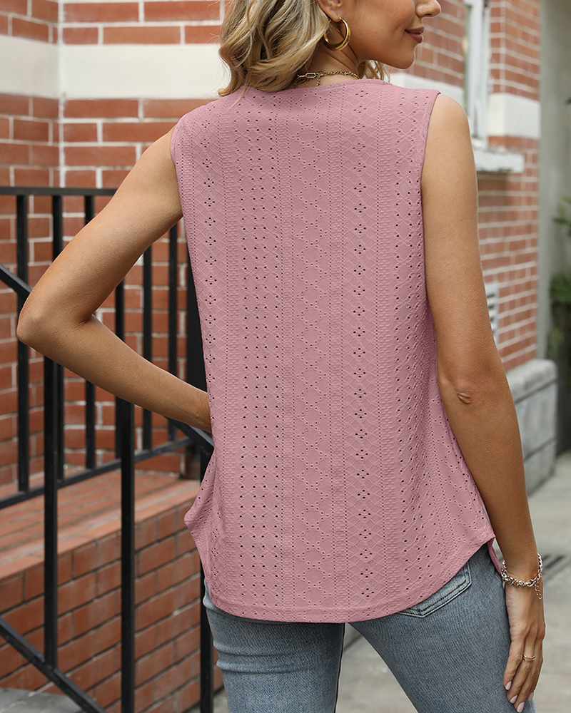 Square Neck Tank Top in Solid Color