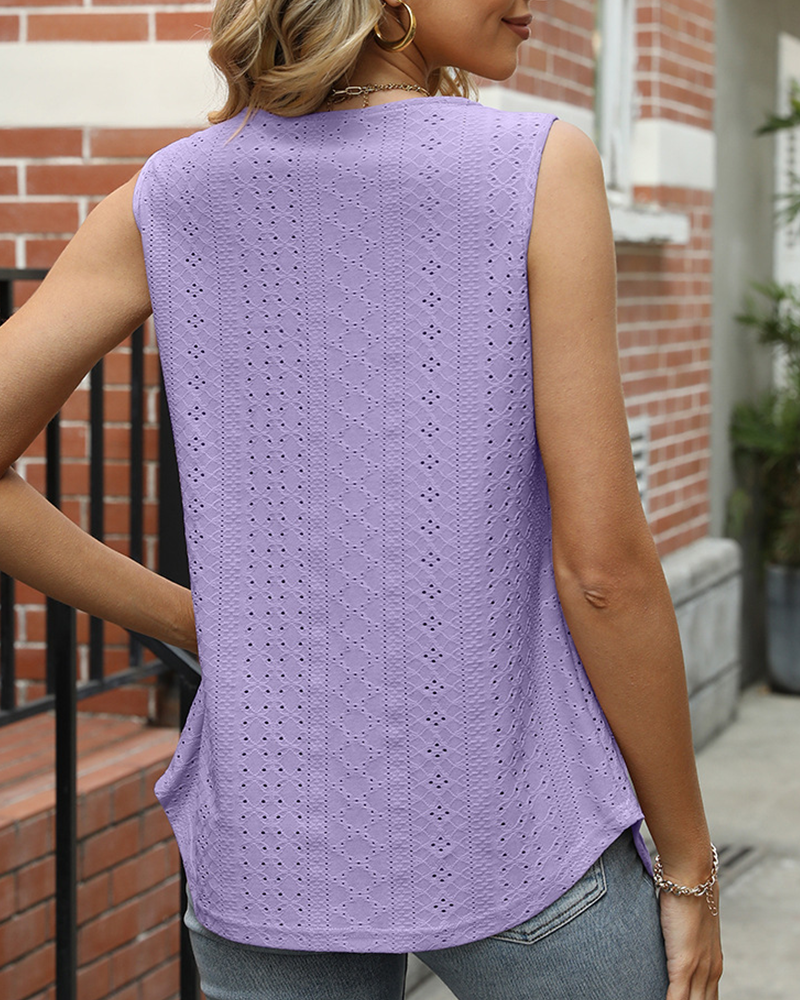 Square Neck Tank Top in Solid Color