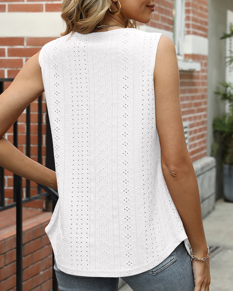 Square Neck Tank Top in Solid Color