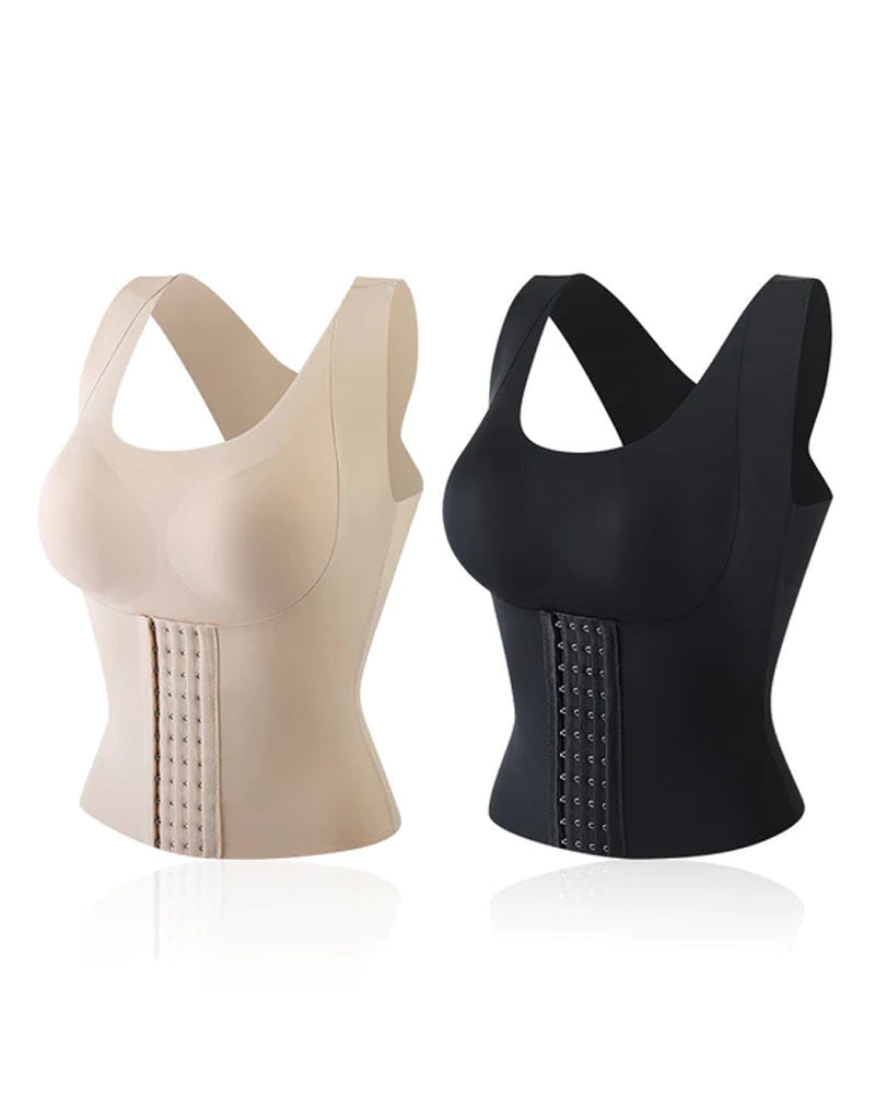 2-in-1 waist button bra