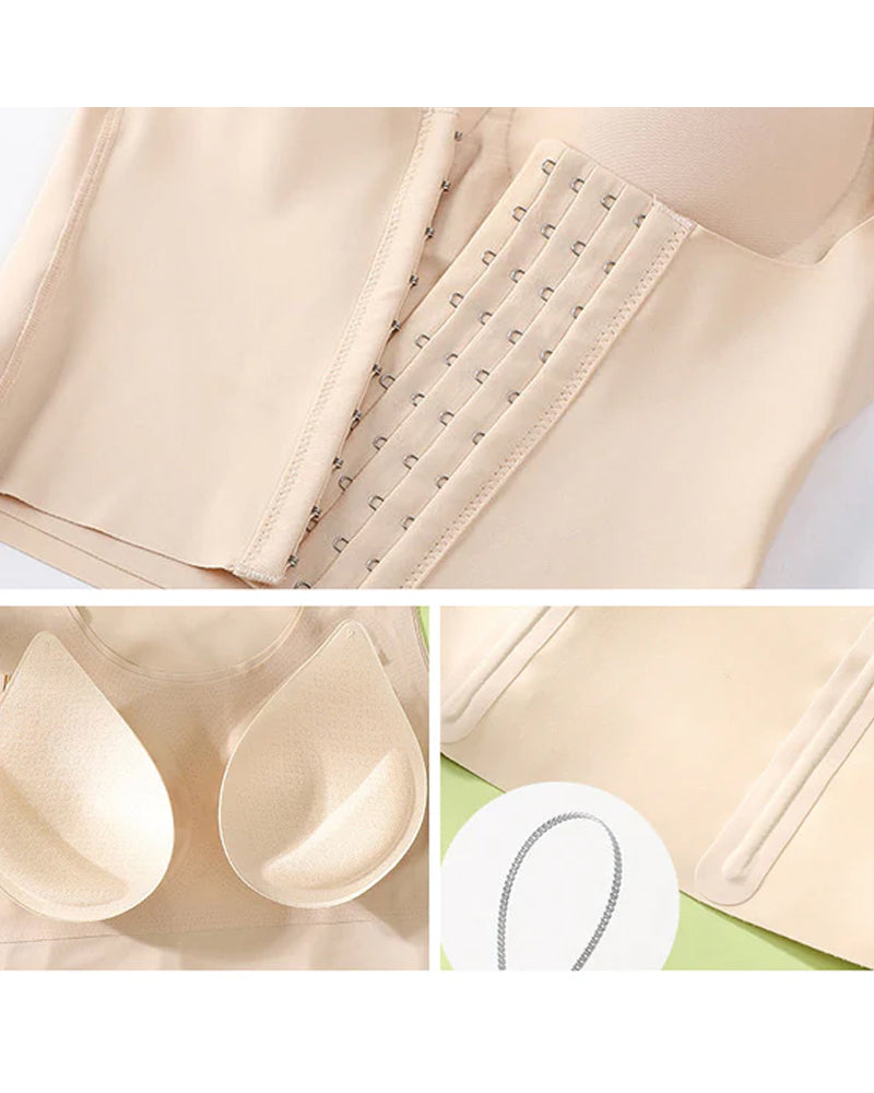 2-in-1 waist button bra