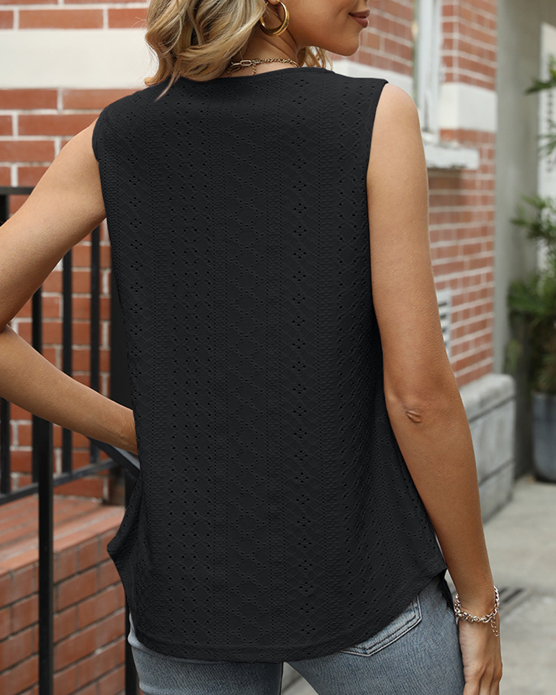 Square Neck Tank Top in Solid Color