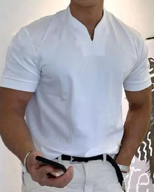 Plain V-neck T-shirt
