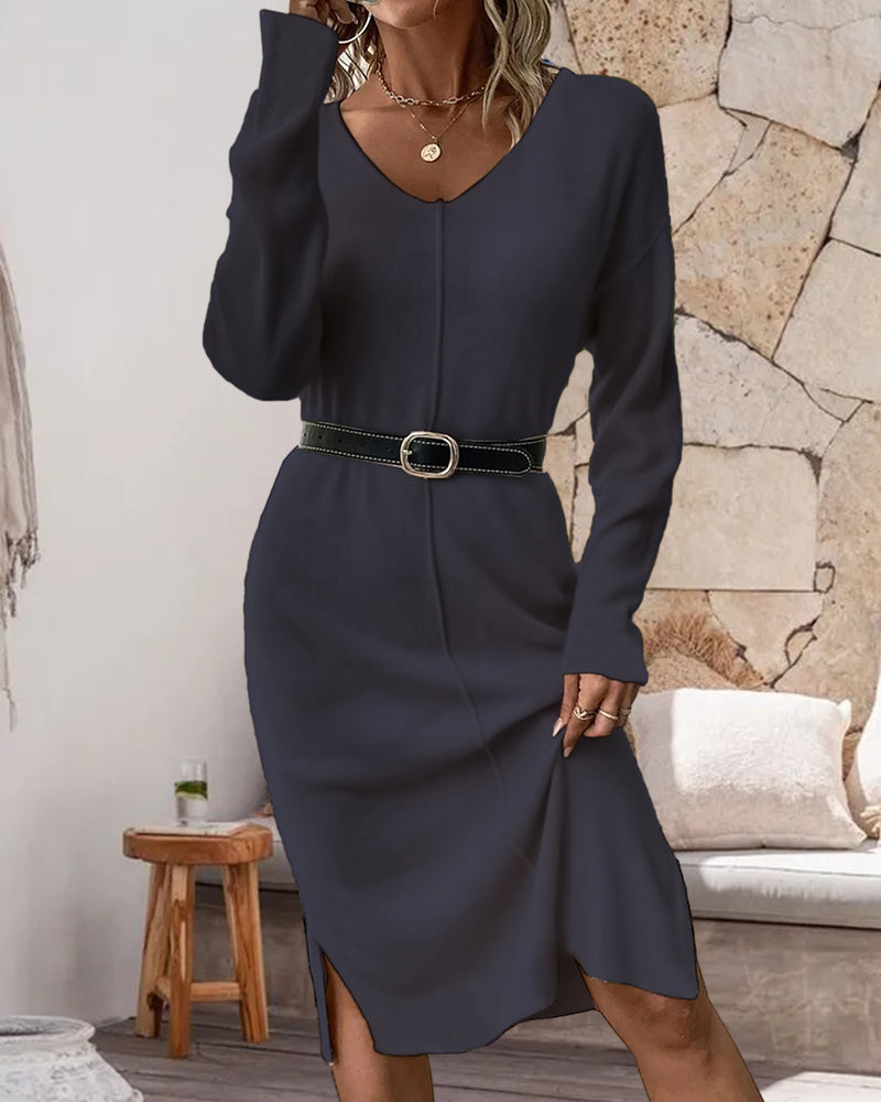 Elegant V-Neck Dress