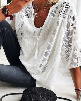 U-neck Lace Top