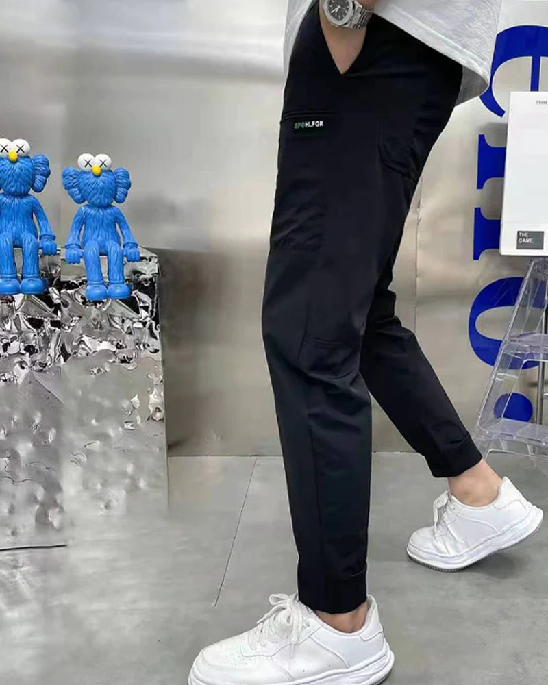 Men's High Stretch Multi-pocket Skinny Cargo Pants