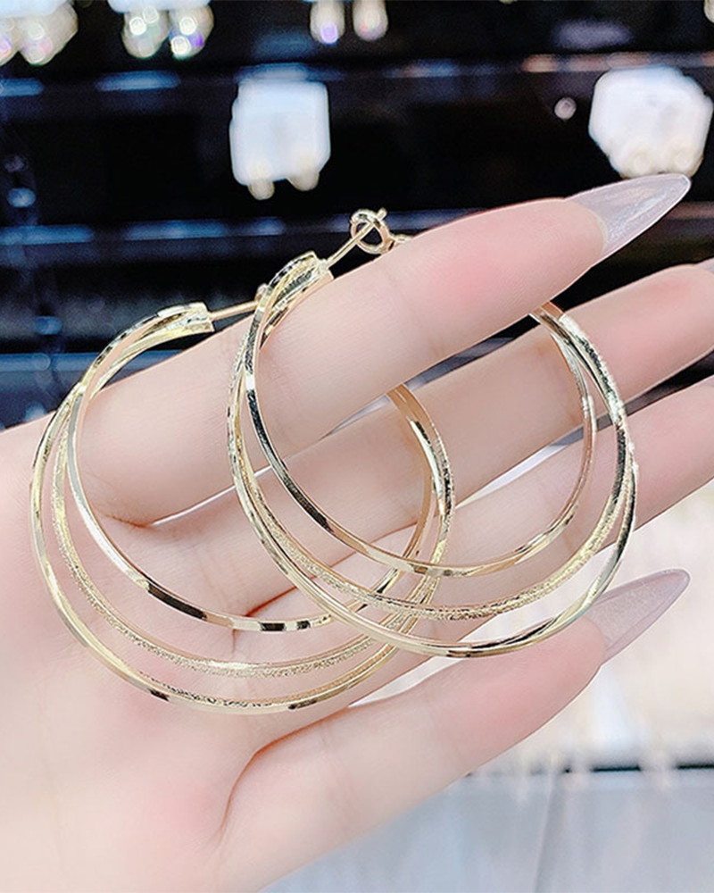 Multi-layer hoop earrings