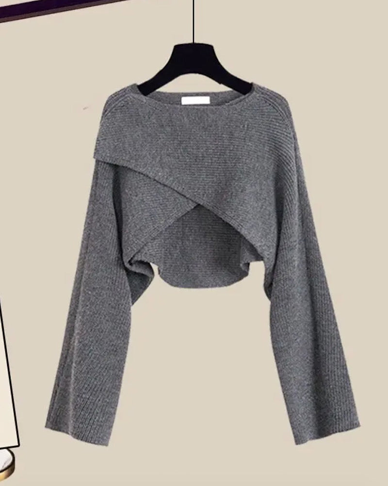 Cross solid color three piece set