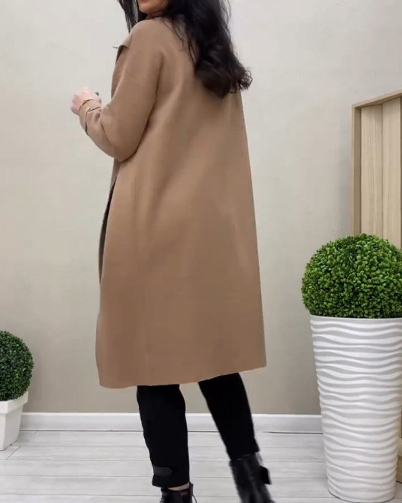 Side slit turtleneck sweater dress