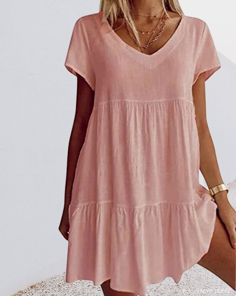 Loose casual short sleeve dress
