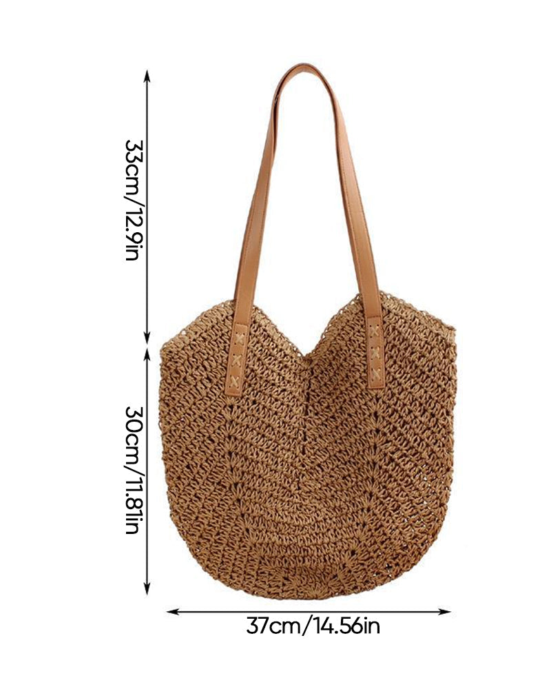 Tote Crossbody Straw Bag