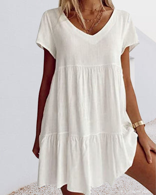 Loose casual short sleeve dress