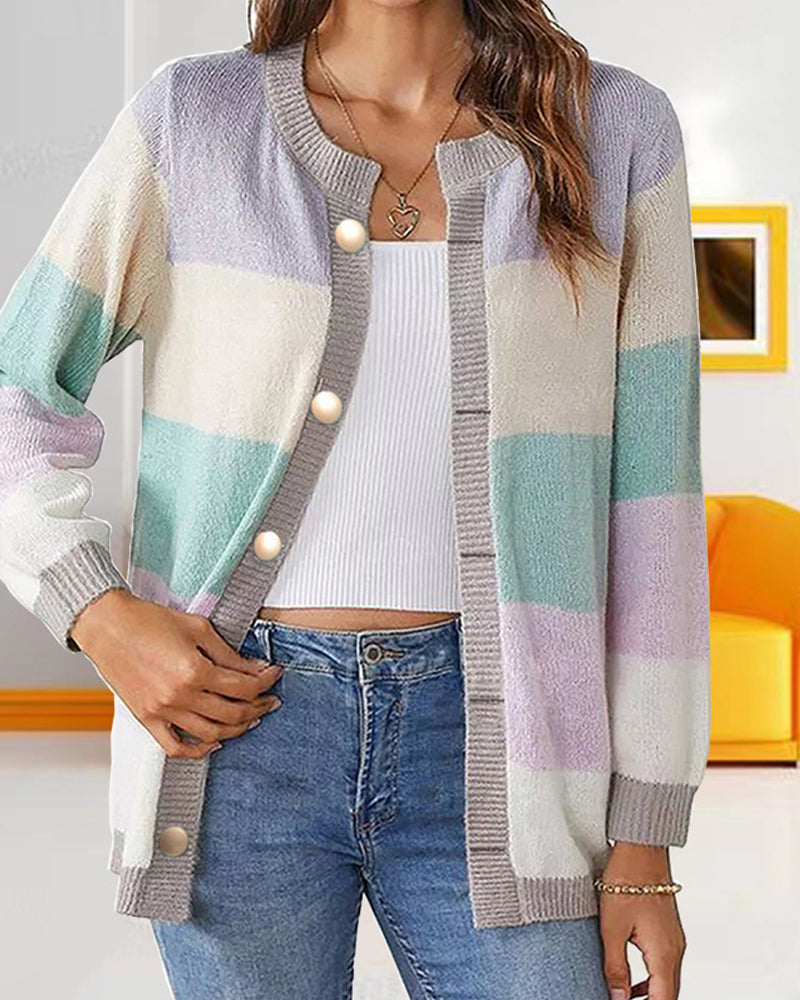 Women's Colorblock cardigan