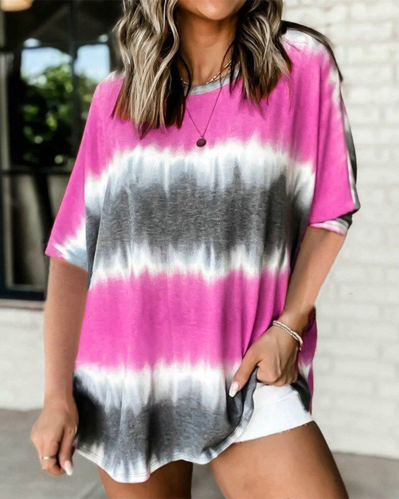 Tie Dye T-shirt with Short Sleeves