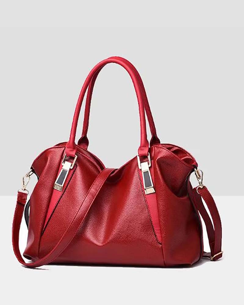 Women's large capacity soft leather handbag