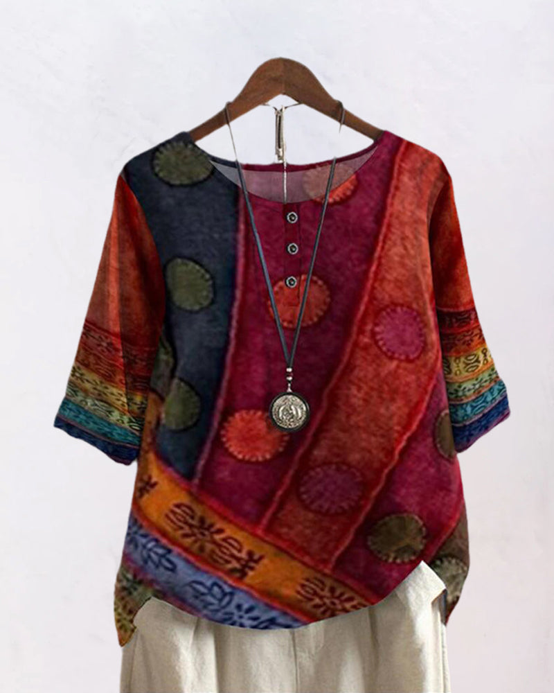 Casual top with half sleeve