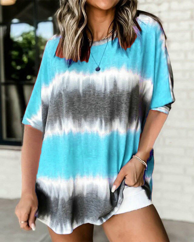 Tie Dye T-shirt with Short Sleeves