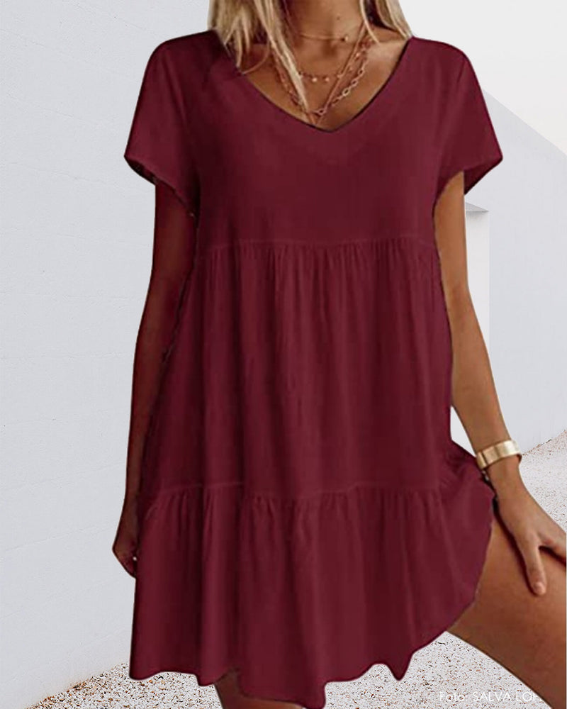 Loose casual short sleeve dress