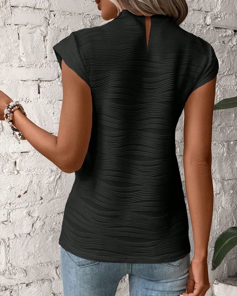 Women's half turtleneck solid blouses