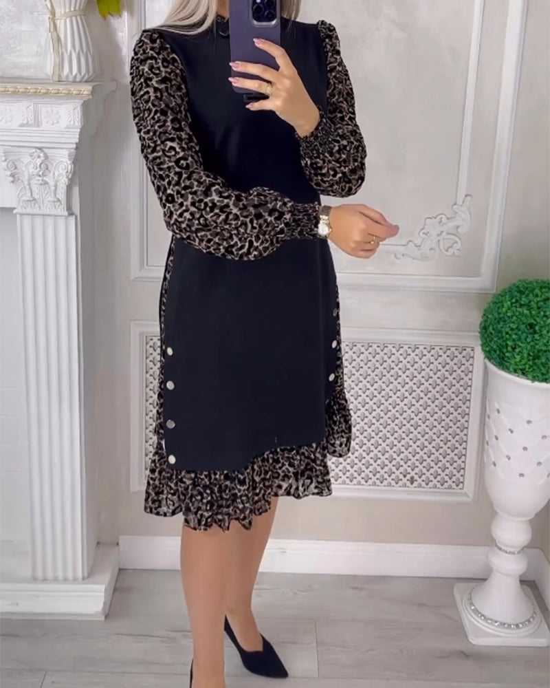 Elegant Color Block Shift dress